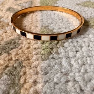 Kate Spade Ivory and Navy Hit Your Stride Idiom Bangle